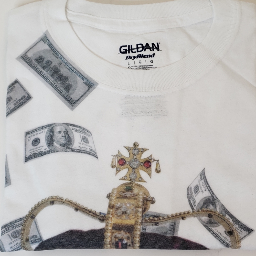 Cat tee Gray Cat Notorious B.I.G Biggie Smalls HipHop Rapper Gangster Thug Kitty - Picture 8 of 10